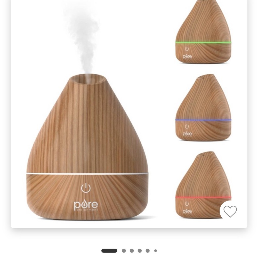 PureSpa 6.5" Wood Natural Wood Aromatherapy Oil Diffuser